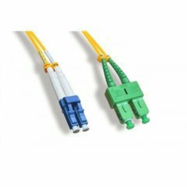 Swe-Tech 3C LC/UPC to SC/APC OS2 Duplex 2.0mm Fiber Optic Patch Cord, OFNR, Singlemode 9/125 FWTLCSC-01305